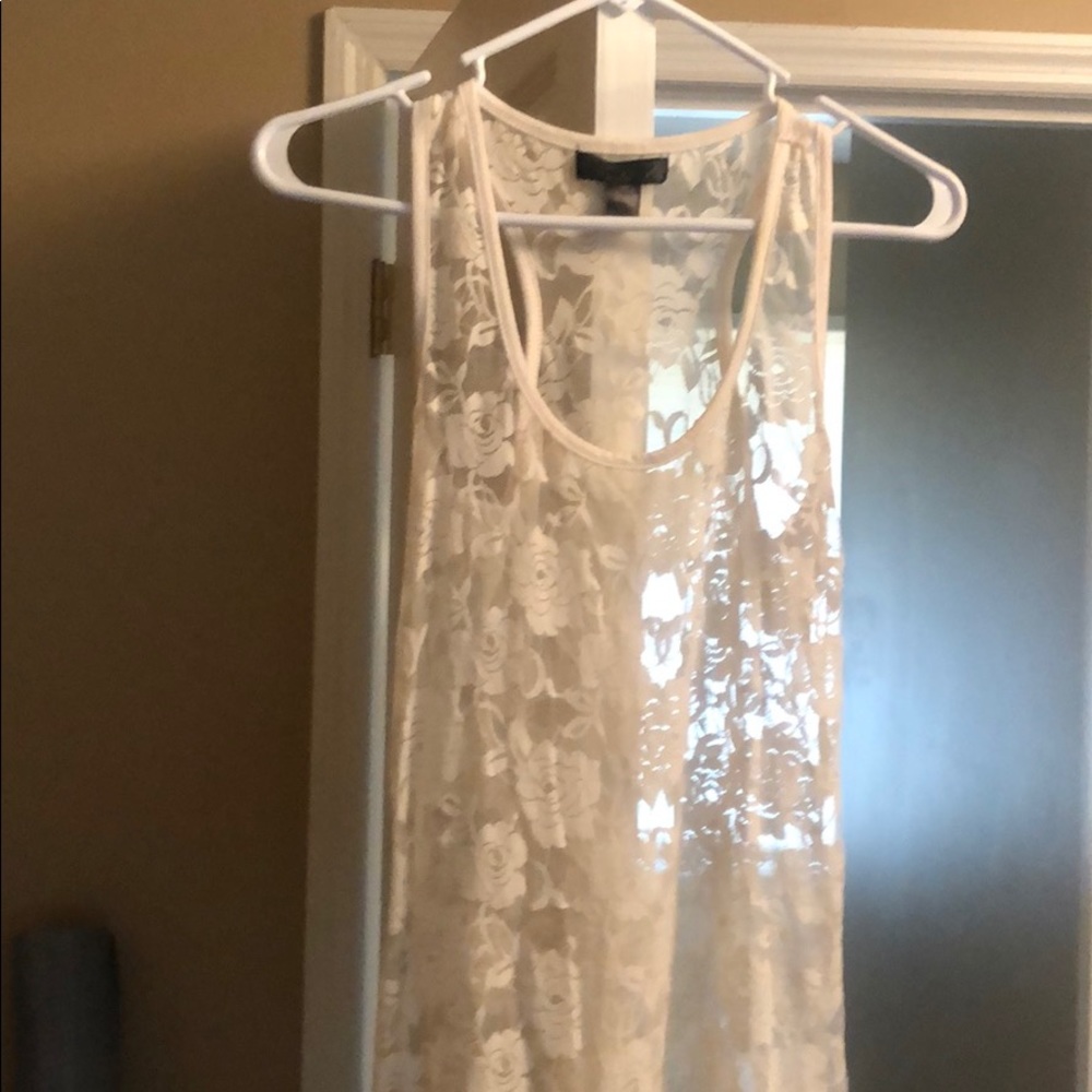 Women’s see thru floral pattern tank